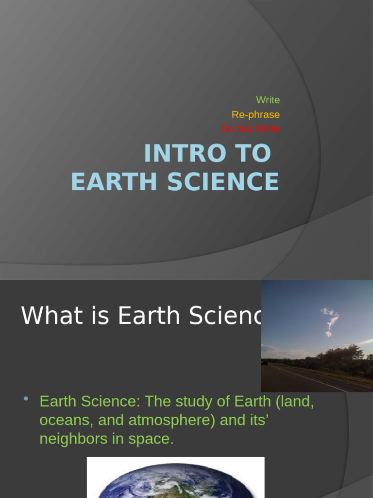 Overview of Earth Science Branches | PDF