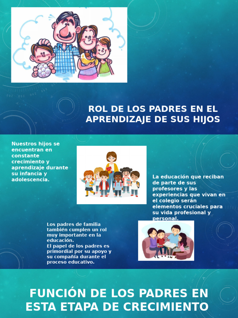 Rol de Los Padres en El Aprendizaje de Sus Hijos | PDF | Familia ...