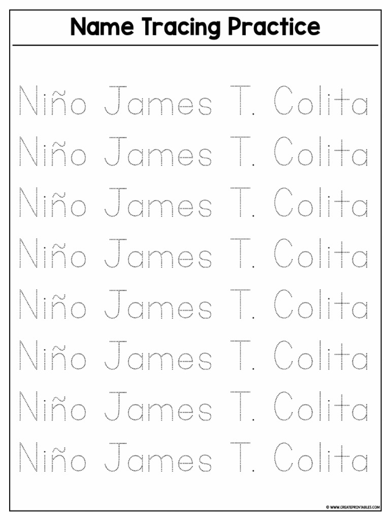 Name - Tracing - Practice 657D 4ED4 80EB | PDF