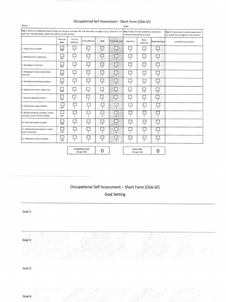 OT FA OSA (1) | PDF | Psychology | Health Care