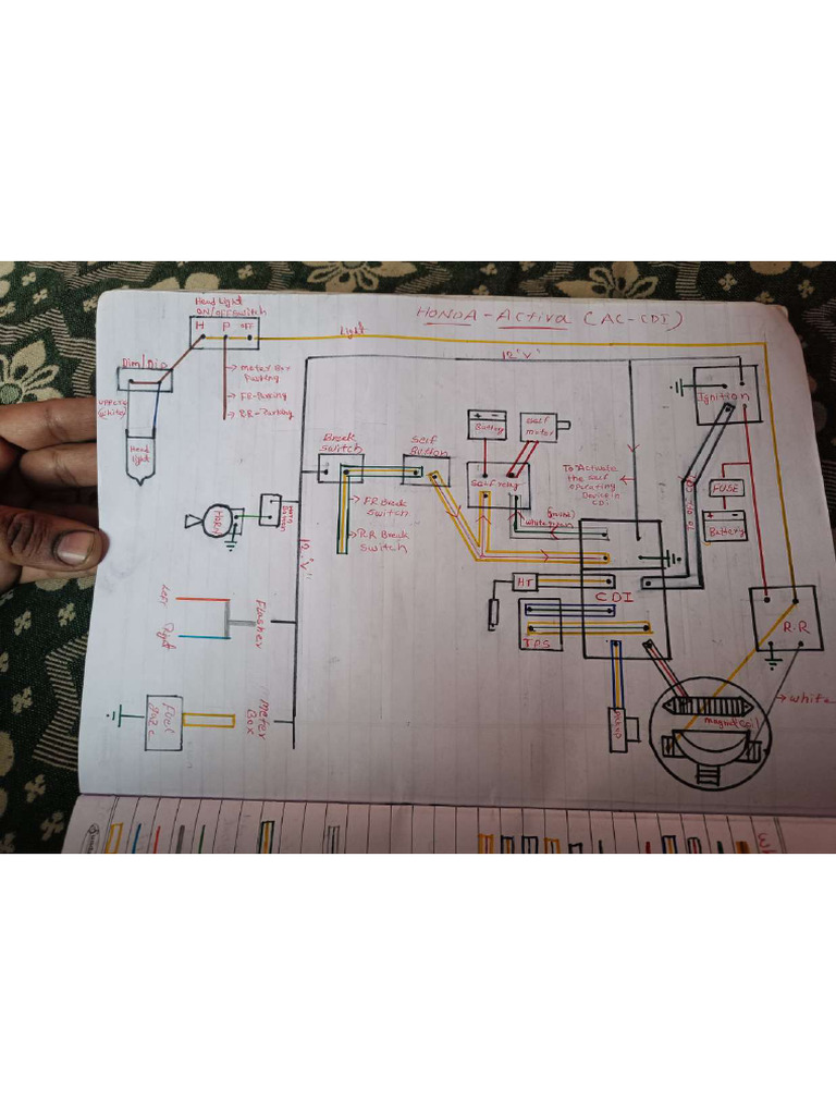 honda Activa (Ac-CDI) wiring diagram | PDF