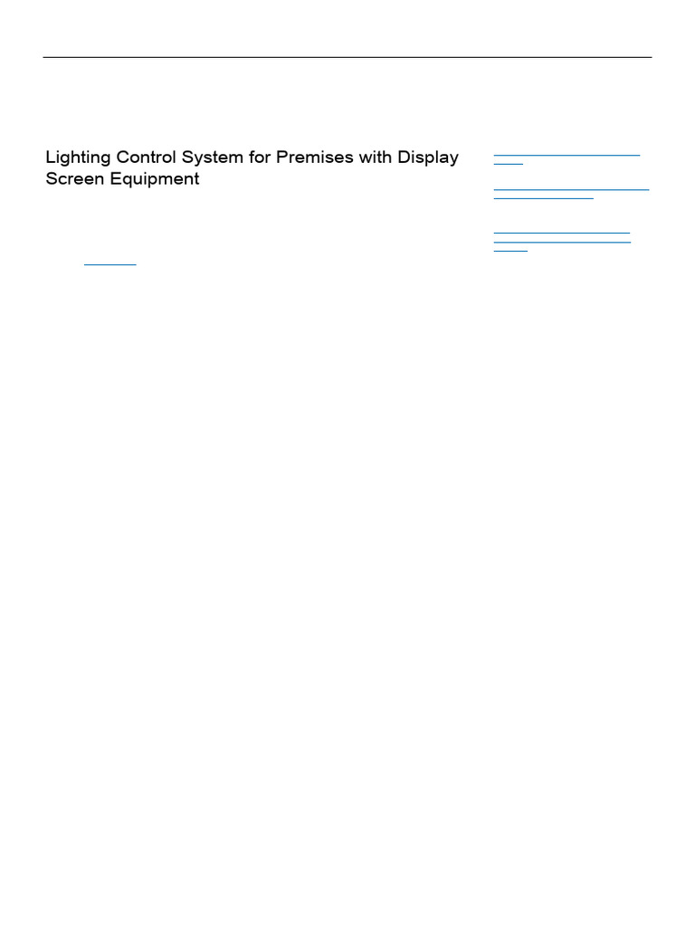 Lighting Control System for DSE Workplaces | PDF | Lighting | Input/Output