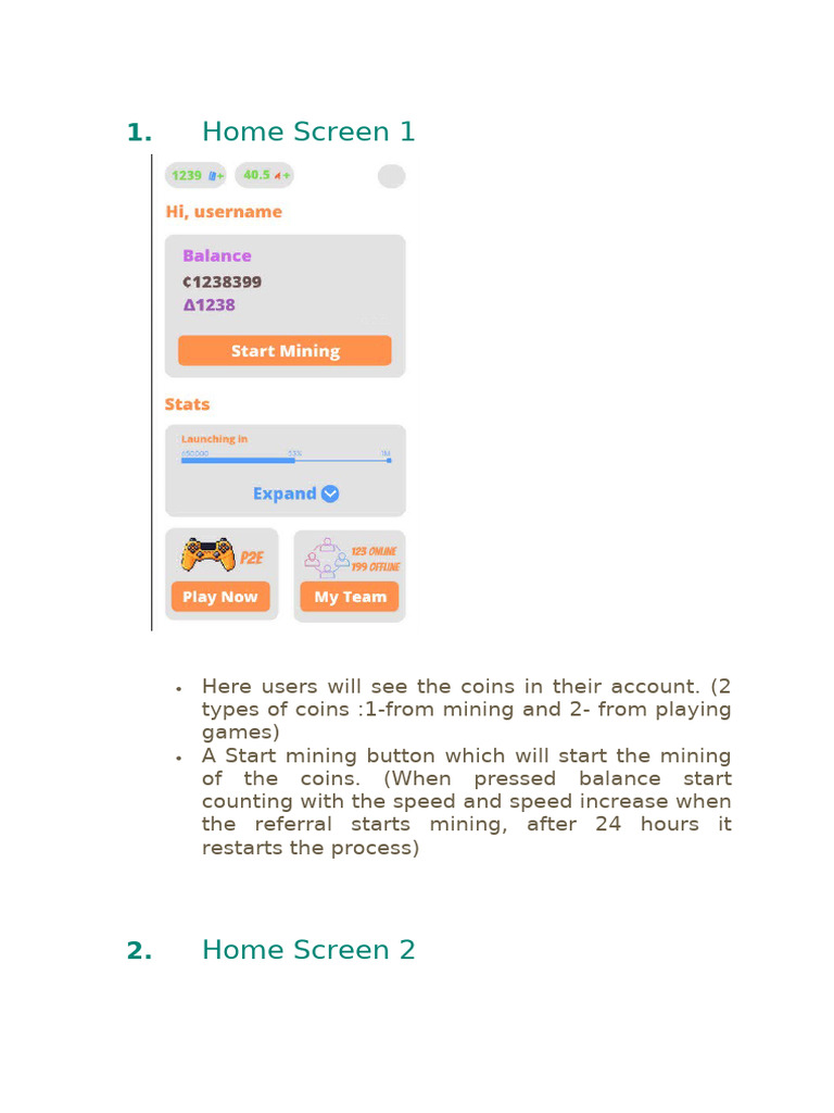 Coin Mining and Gaming App Overview | PDF