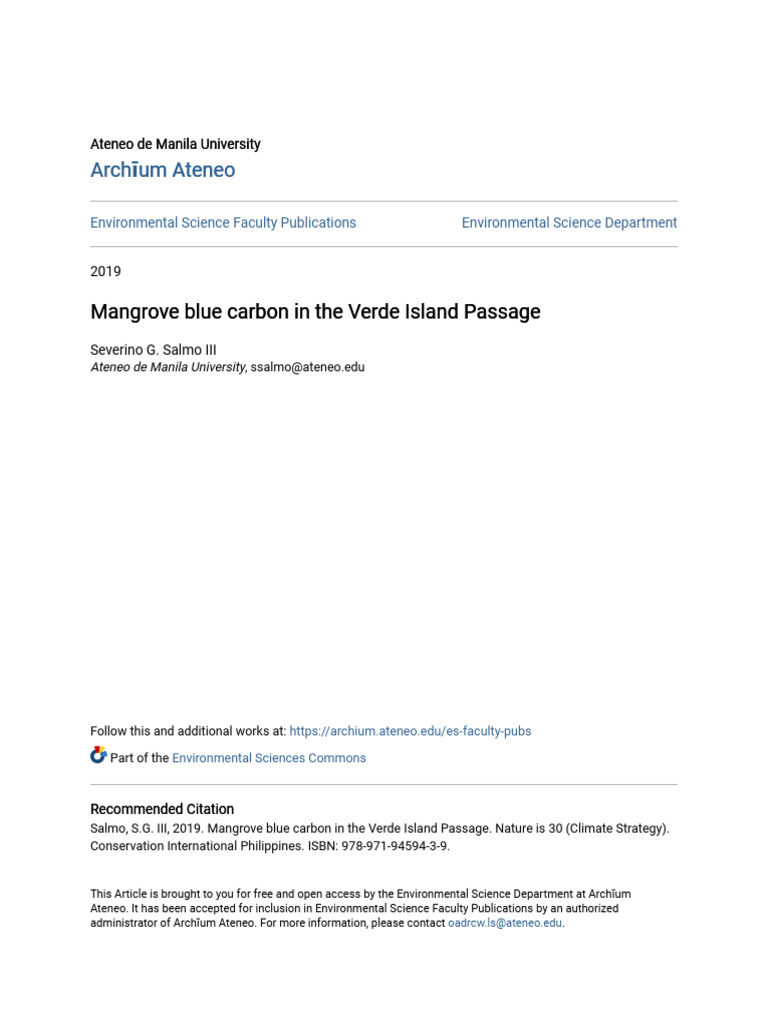 335032625 | PDF | Carbon Sequestration | Mangrove