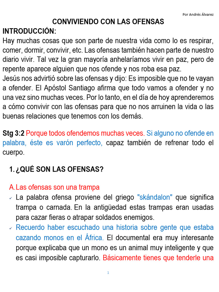 Las Ofensas | PDF | David | Jesús