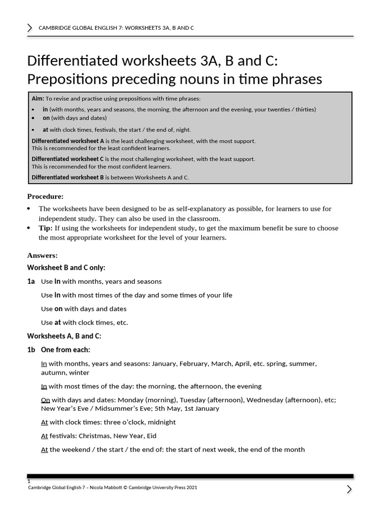 GE_7_Diff_WS_U2_3_ABC | PDF | Grammar | Linguistics