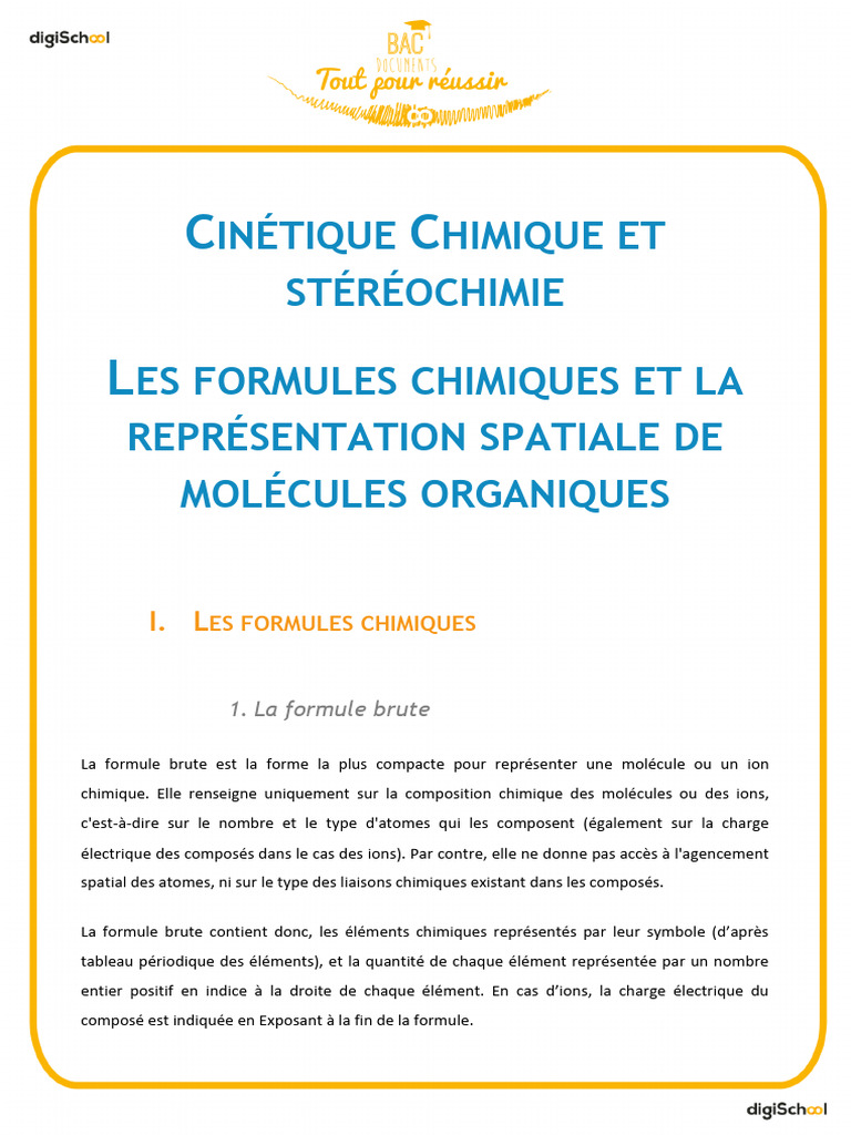 Formules et Représentations Moléculaires | PDF | Liaison chimique ...