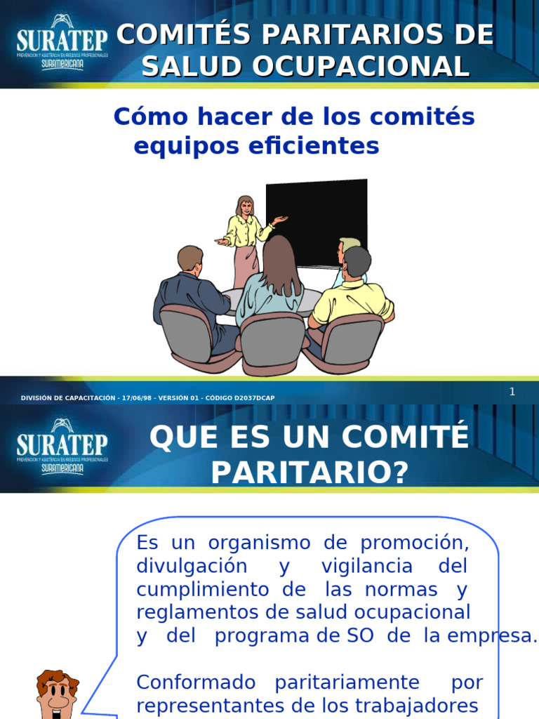 Comites Paritarios | PDF | Seguridad y salud ocupacional