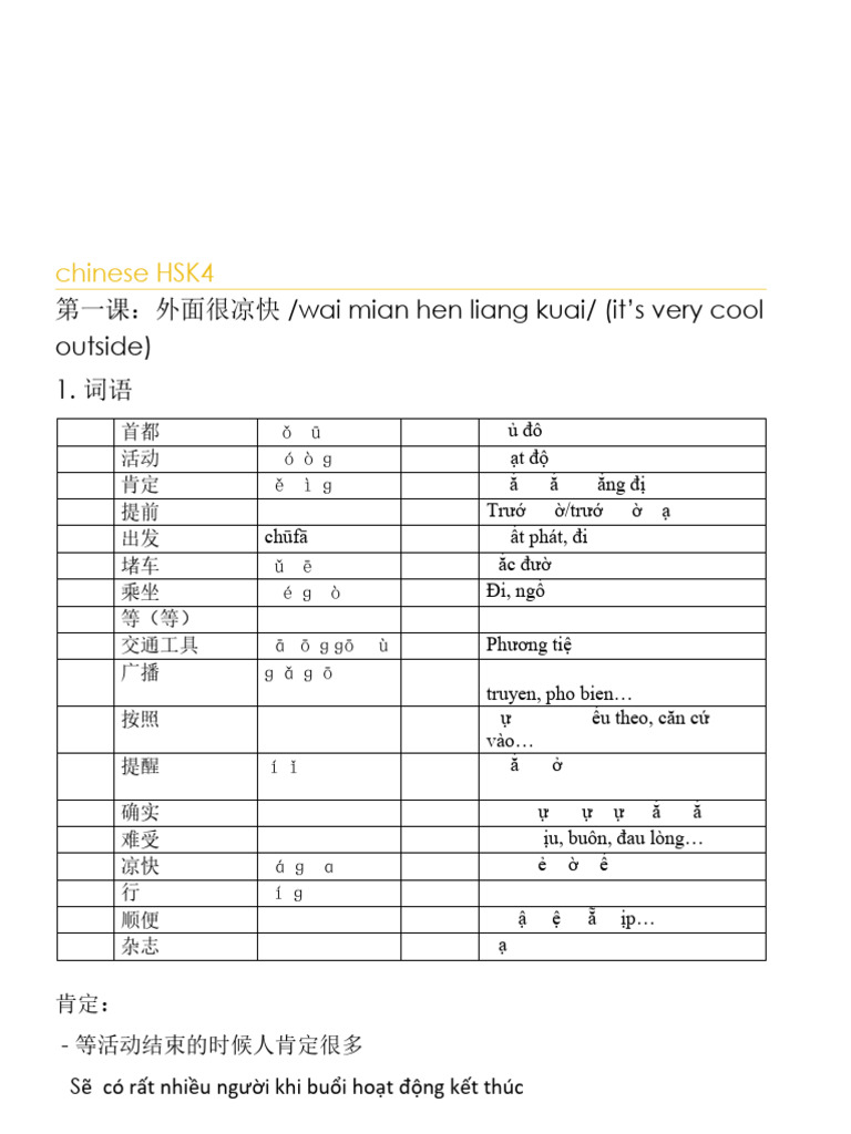 Chinese HSK4 | PDF