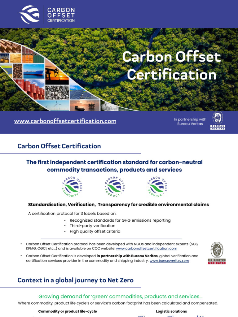 Picture of Carbon Offset Certification Presentation | PDF | Carbon Footprint ...