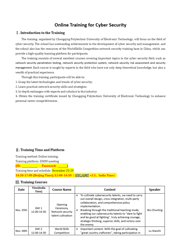 Online Training For Cyber Security V3 Pdf Computer Security Security