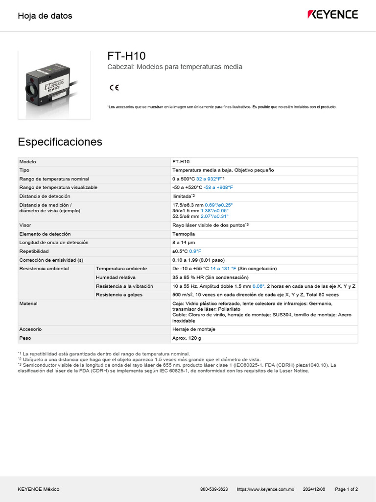 Cabezal FT-H10 para Temperaturas Medias | PDF
