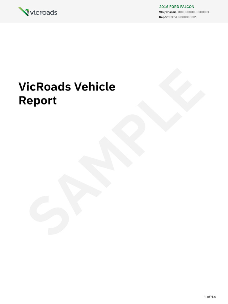 2016 Ford Falcon Vehicle History Report | PDF | Fuel Economy In ...