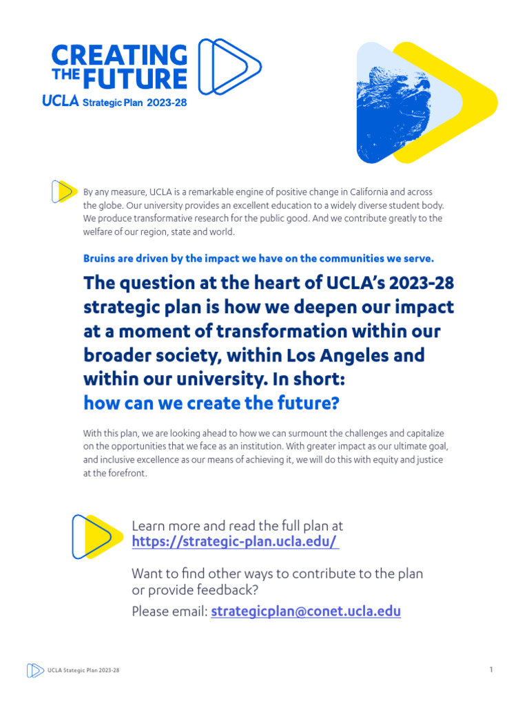 UCLA Strategic Plan 2023-28 - Creating The Future - Pocket Guide | PDF ...