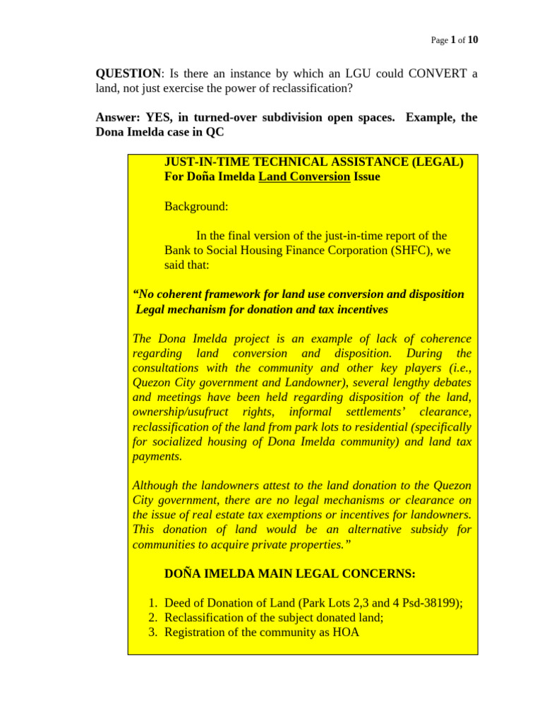 Practical Examples On Reclassification | PDF | Eminent Domain | Justice