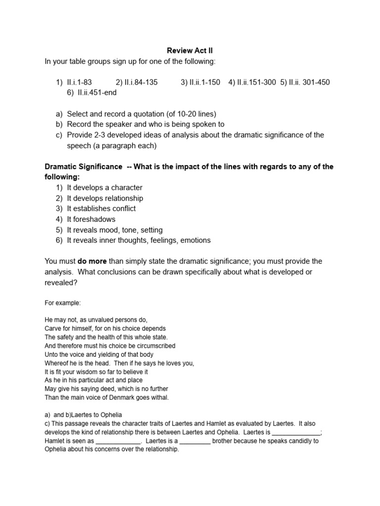 Review Act II | PDF