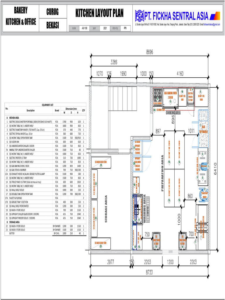 Bakery Kitchen Layout Plan 2021 | PDF | Baking | Domestic Implements