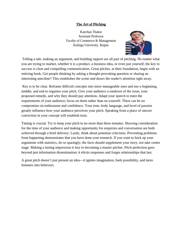 Mastering the Art of Pitching Techniques | PDF