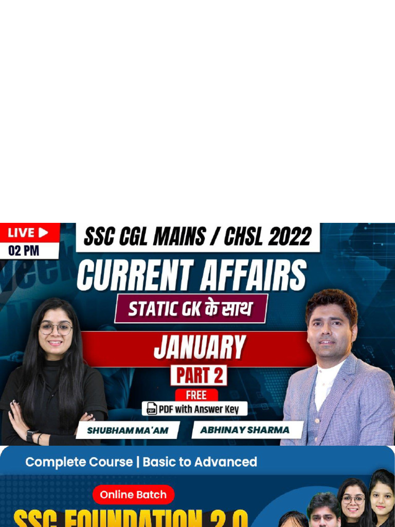 Part 2 Current Affairs | PDF