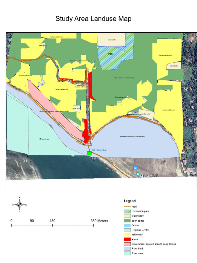 Land Use Map of River Area and Park | PDF