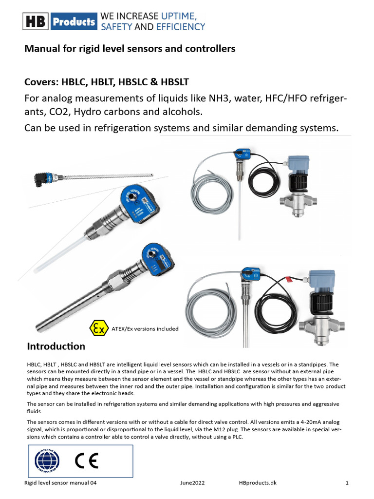 Rigid Level Sensor Manual Overview | PDF | Sensor | Calibration