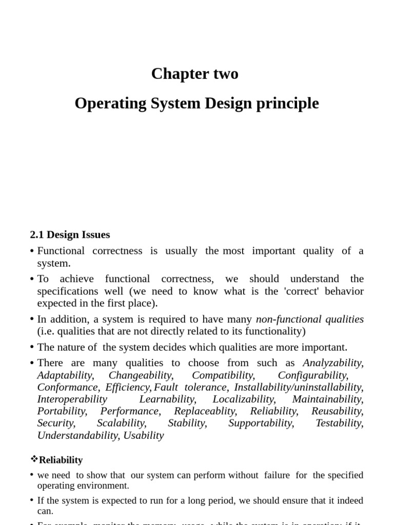Operating System Design Principles Explained | PDF | Process (Computing ...