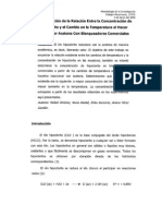 Determinacion de La Relacion Entre La Concentracion de Hipoclorito Proyecto