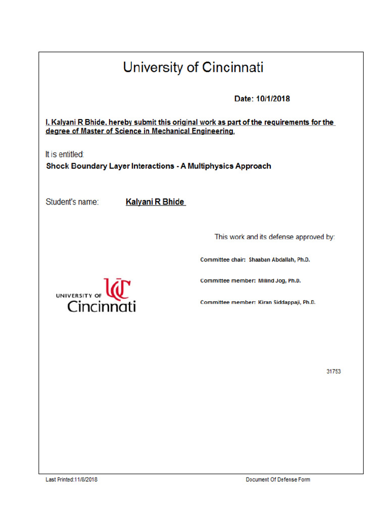 Shock Boundary Layer Interactions - A Multiphysics | PDF ...