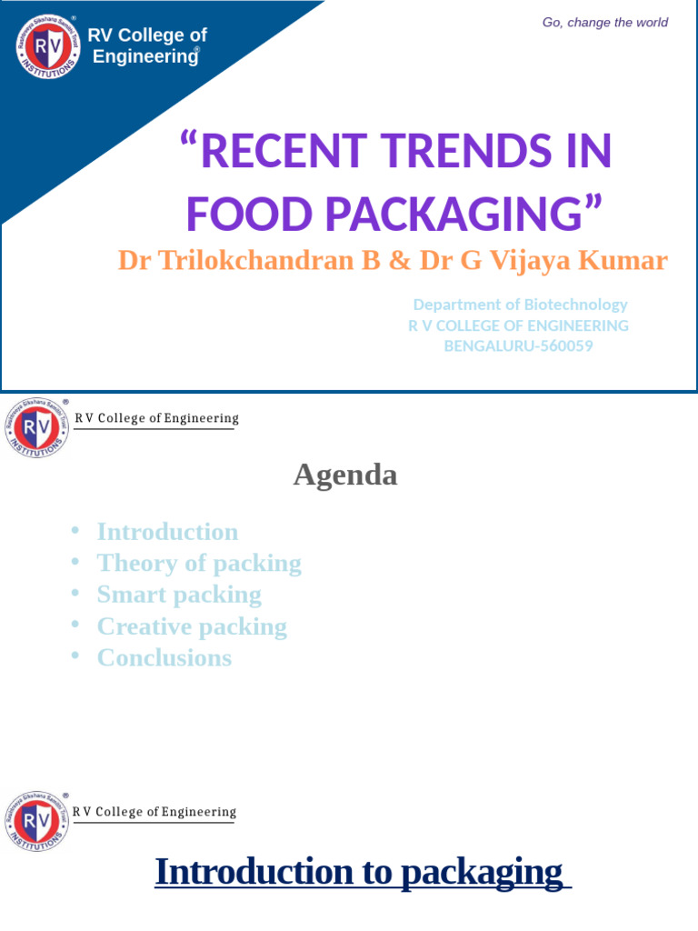 Recent Trends in Food Packaging | PDF | Packaging And Labeling | Foods