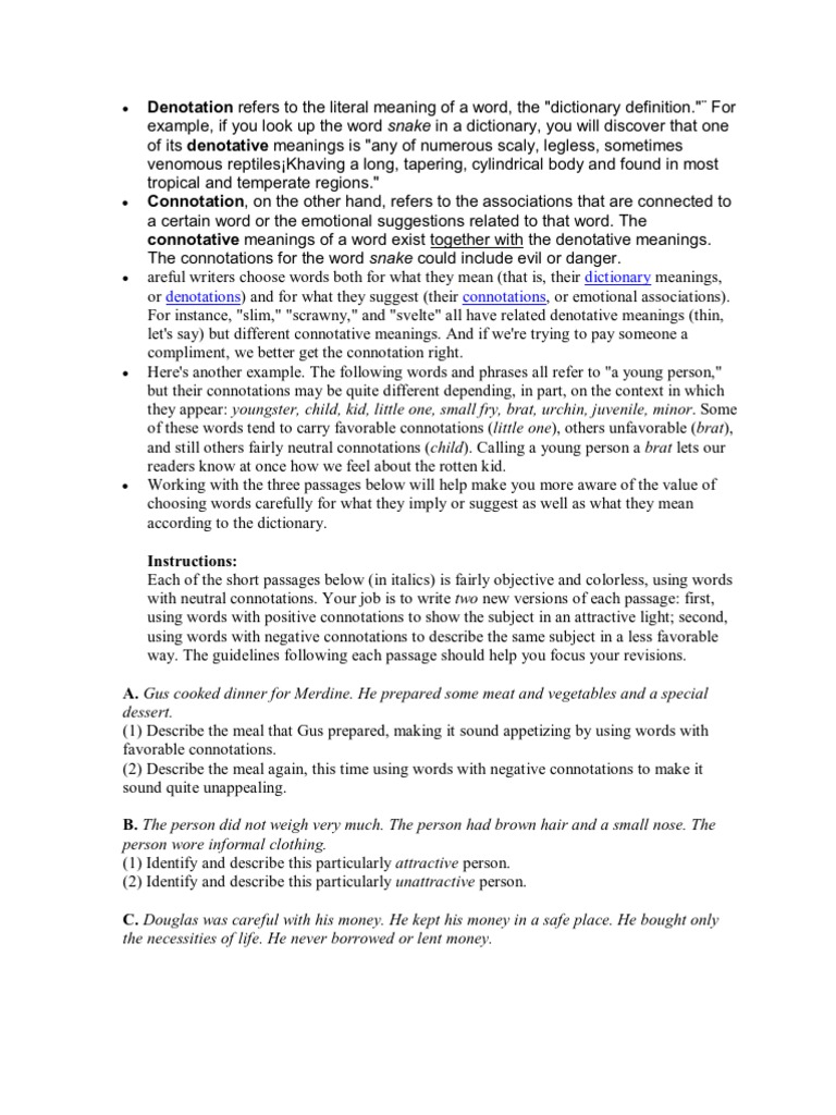 Denotation meaning picture