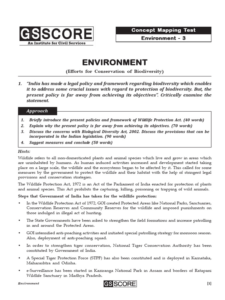 Concept Mapping Test - Environment - Hints 3 | PDF | Wetland ...