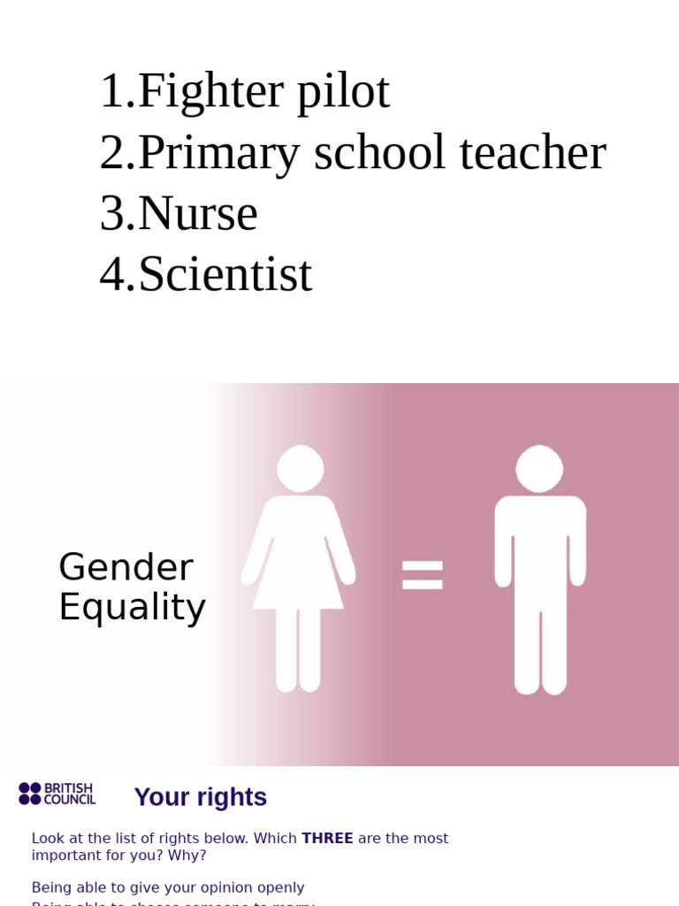 Gender Equality Pdf Woman Gender Studies