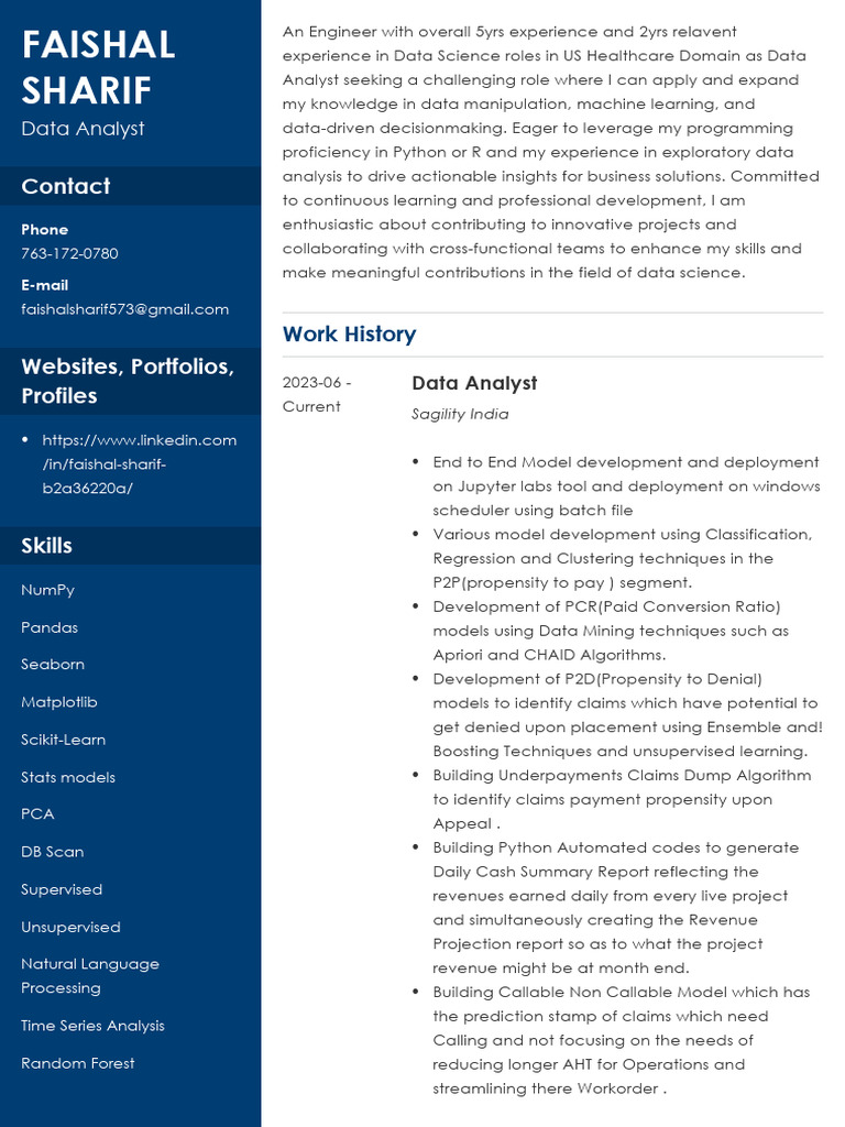 faishal-sharif-resume-1-pdf-data-science-regression-analysis