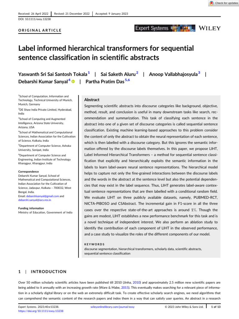 Hierarchical Transformers for Sentence Classification | PDF | Cognitive ...