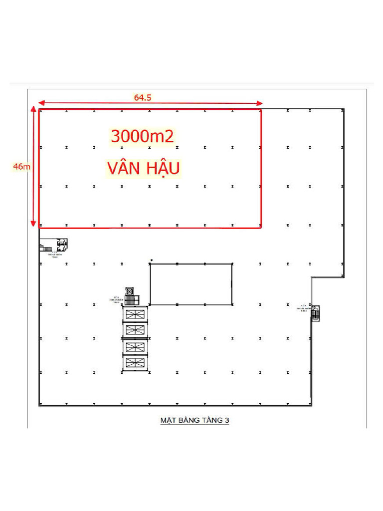 Layout Tang 3 - 3000m2 VAN HAU | PDF