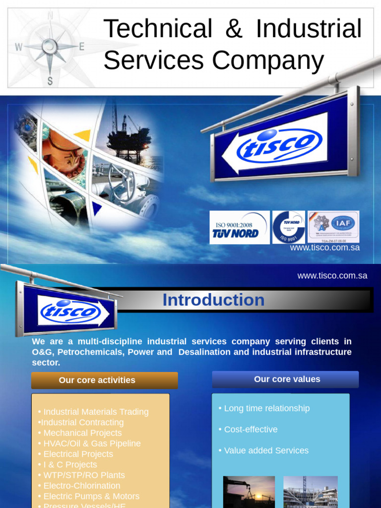 TISCO: Industrial Services Overview | PDF | Titanium | Valve