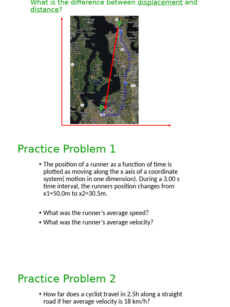 Displacement vs Distance: Key Concepts | PDF | Acceleration | Velocity
