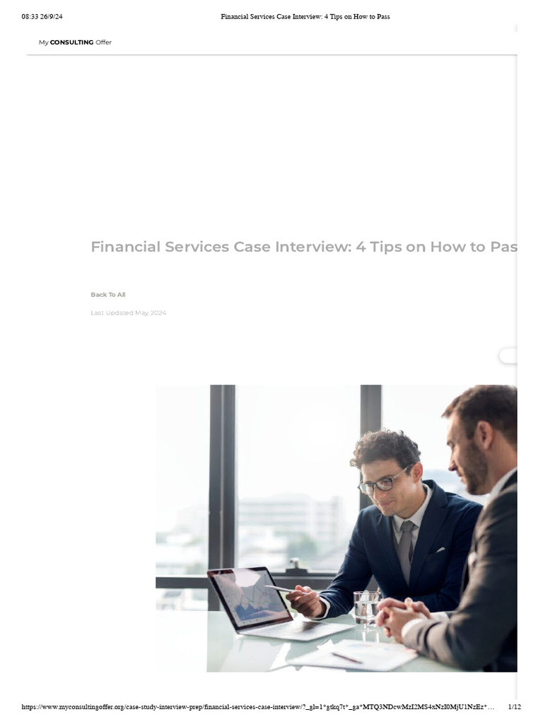 4 Tips to Ace Financial Services Interviews | PDF | Banks | Insurance