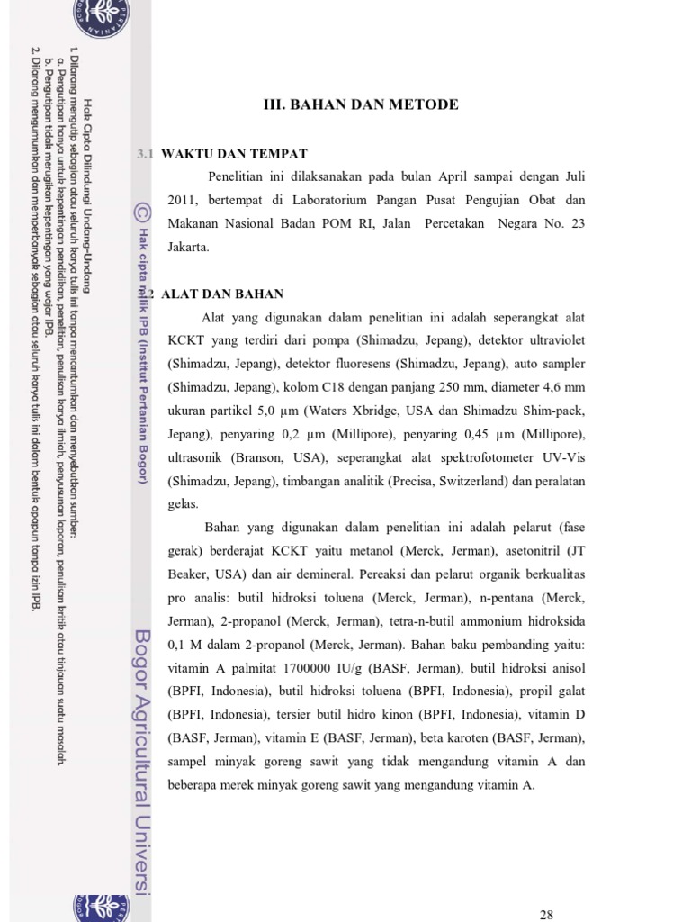 BAB III Bahan Dan Metode | PDF