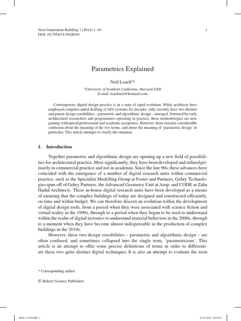 Understanding Parametric Design Concepts | PDF