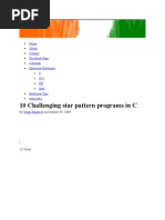 10 Challenging Star Pattern Programs in C