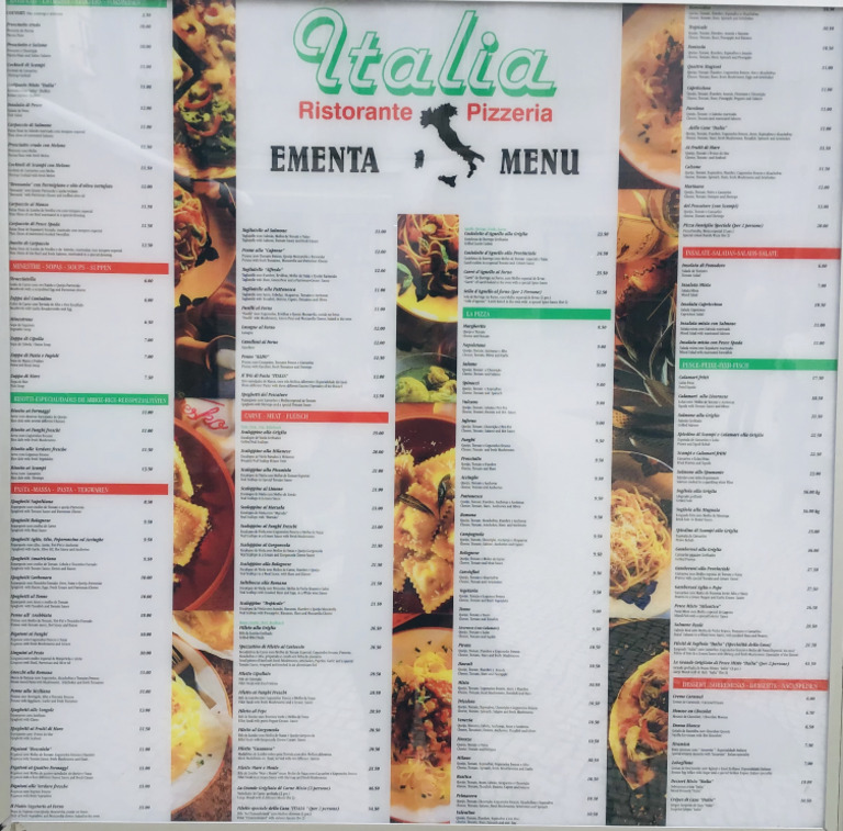 Restaurante Pizzeria Italia Menu | PDF