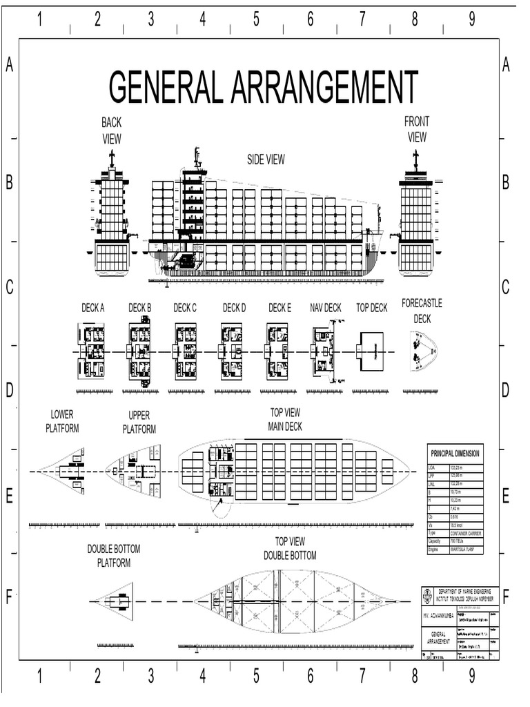Front View Back View: General Arrangement | PDF | Warships | Water ...