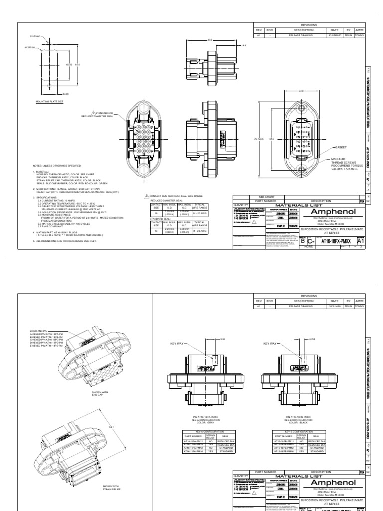 AT16-18PE-PM11 | PDF | Electrical Connector | Machine Tool