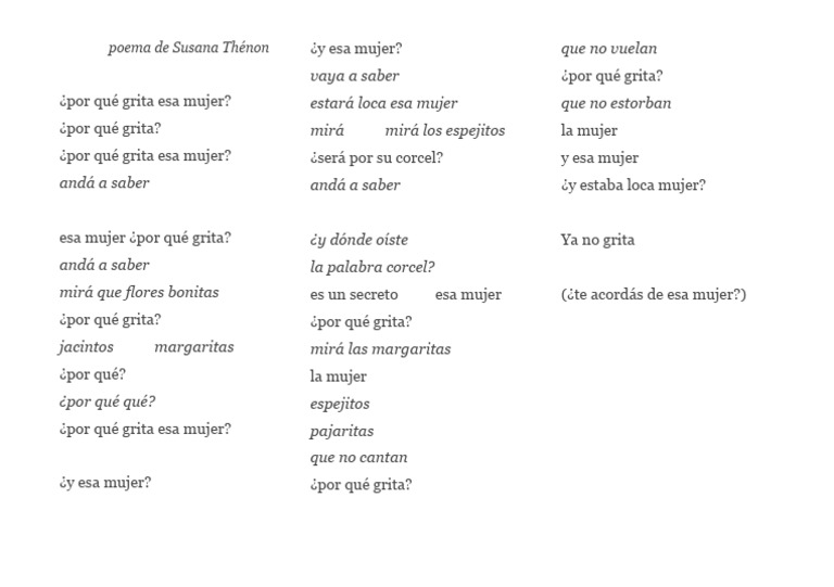 ¿Por qué grita esa mujer? | PDF