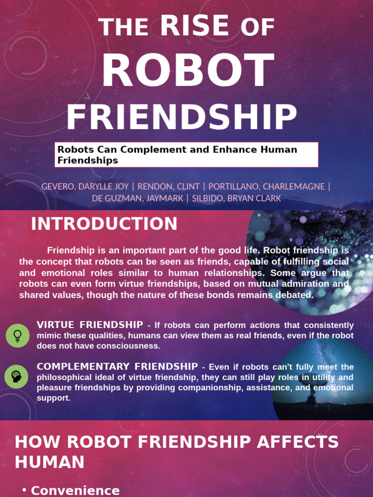 The Rise of Robot Friendship 1 | PDF | Friendship | Intelligence (AI ...