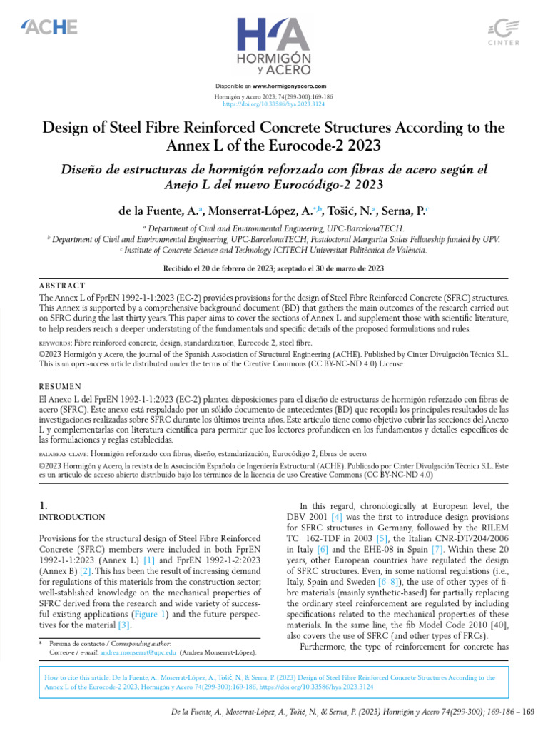 Design of Steel Fibre Reinforced Concrete Structures According To The ...