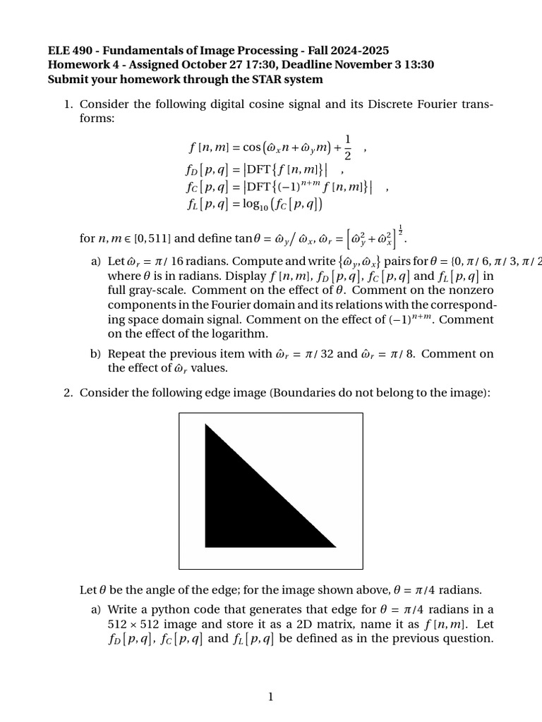 Image Processing Homework 4 Guide | PDF | Mathematical Objects | Algorithms