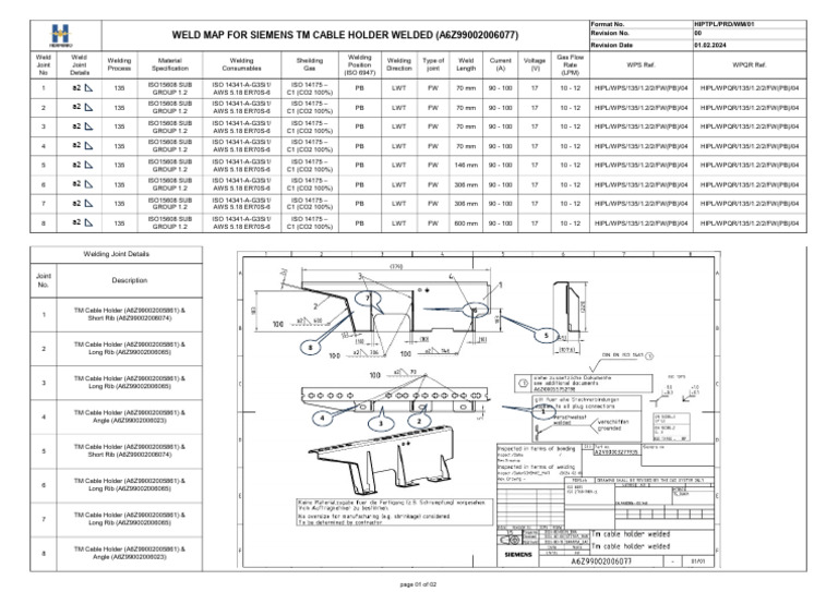 Weld Map - TM Cable Holder Welded | PDF | Steel | Applied And ...