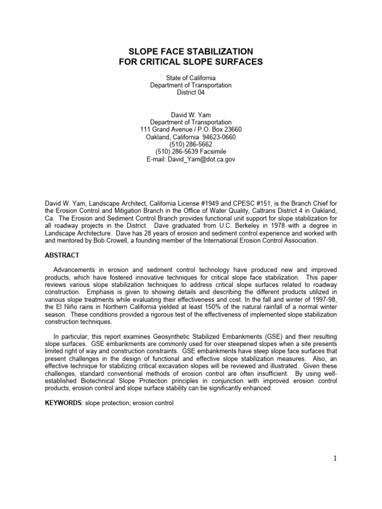 slope protection | PDF | Natural Materials | Earth Sciences